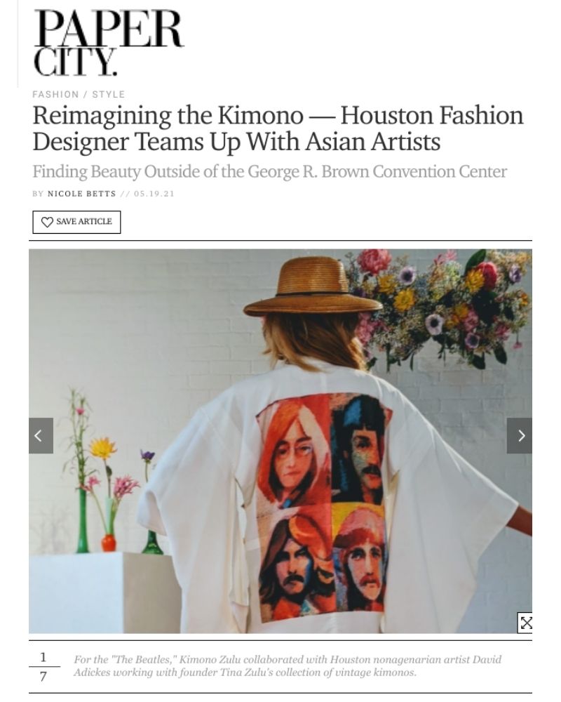 PaperCity Magazine - Reimagining the Kimono — Houston Fashion Designer Teams Up With Asian Artists